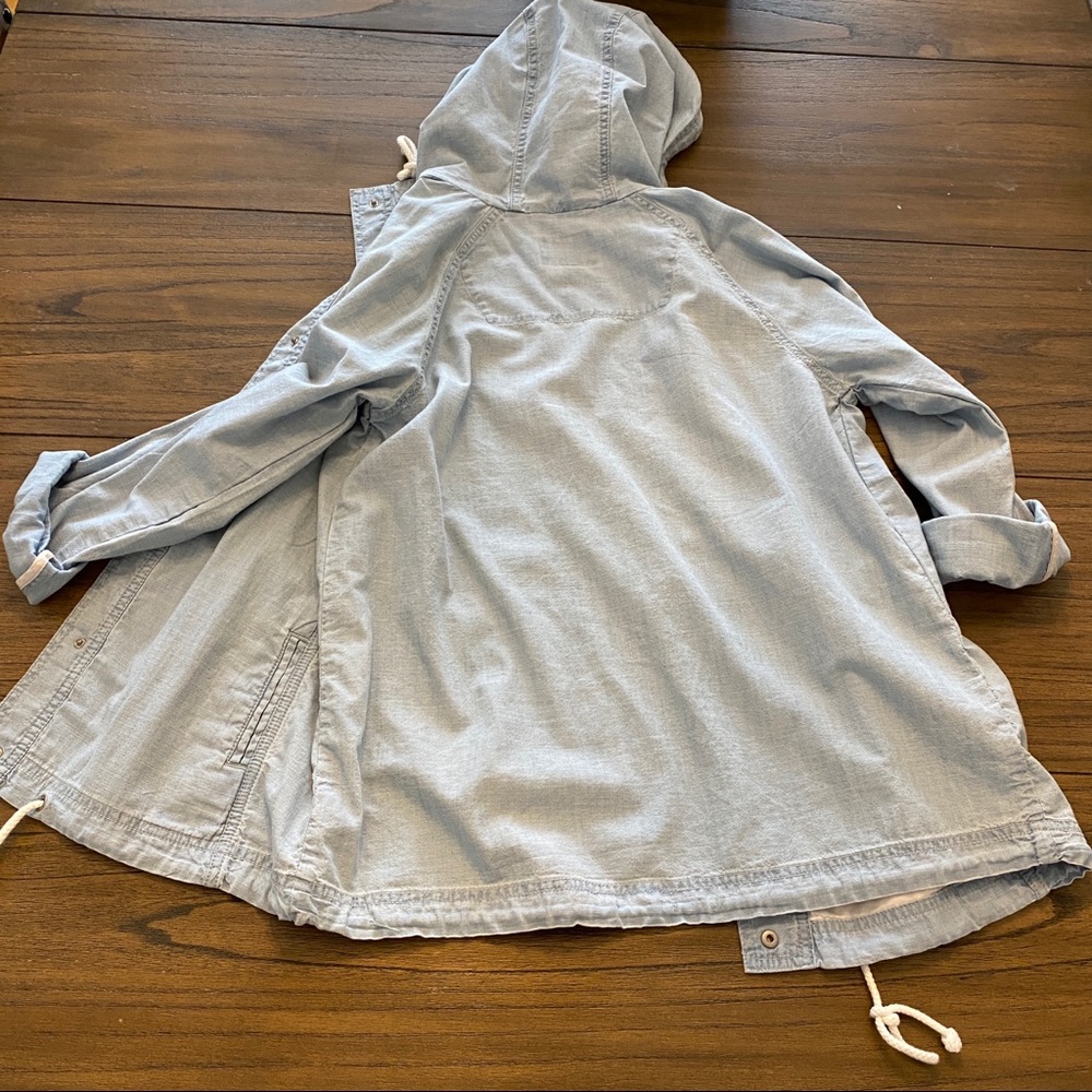 Chambray Hooded Shacket Jacket - image 3